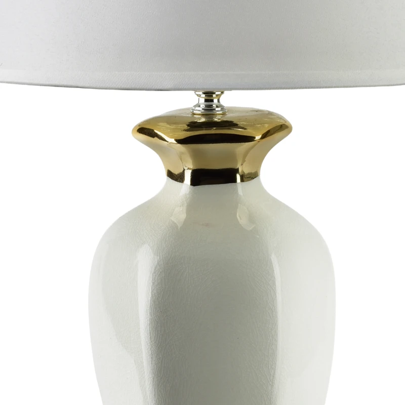 Lampa stołowa 17x39x63cm LETI GREY  beżowo złota
